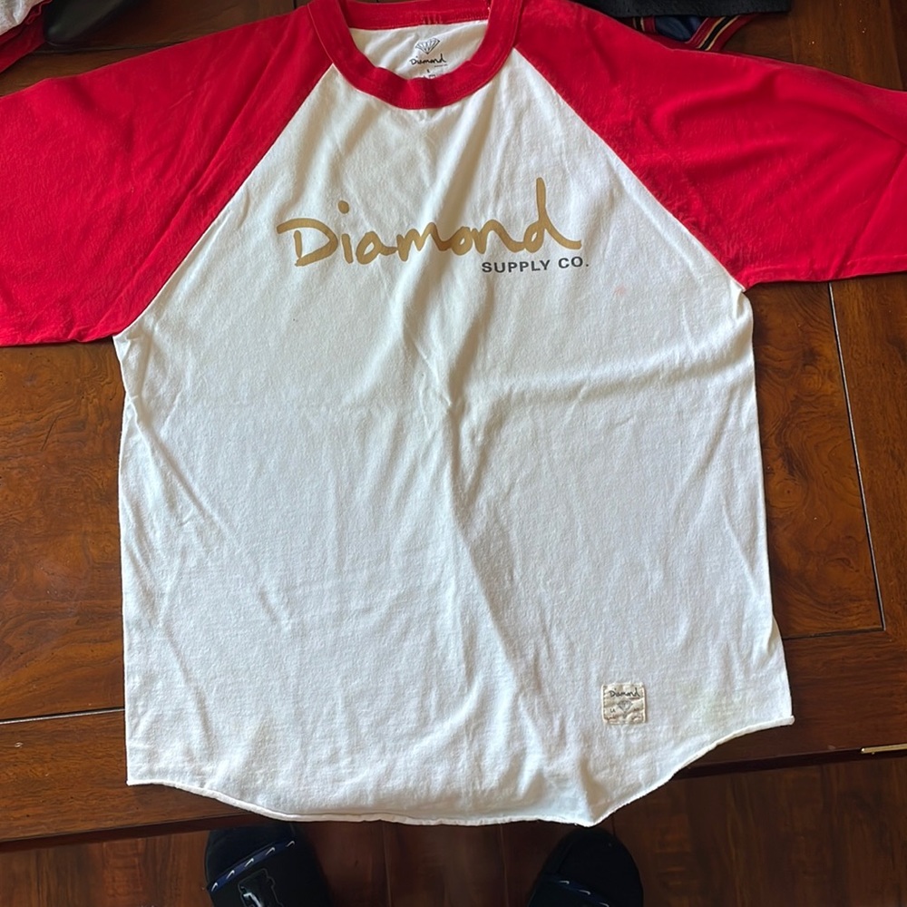 Diamond supply co baseball tee used